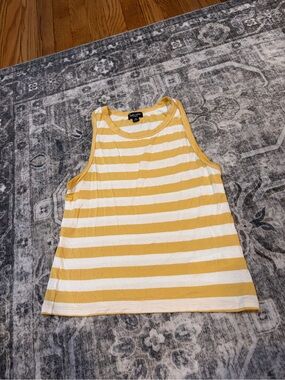 Splendid Yellow and white Striped Tank Top